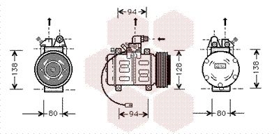 VAN WEZEL Kompressori, ilmastointilaite 0300K182